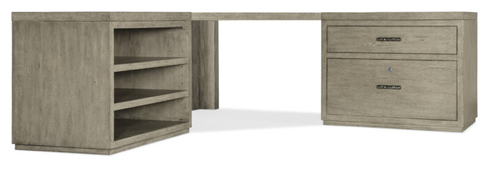 LinvleFals Linville Falls Corner Desk with Lateral File and Open Desk Cabinet
