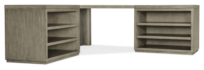 LinvleFals Linville Falls Corner Desk with Two Open Desk Cabinets