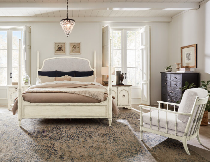 Americana Americana California King Upholstered Poster Bed - Image 6