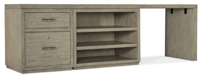 LinvleFals Linville Falls 96" Desk with File and Open Desk Cabinet
