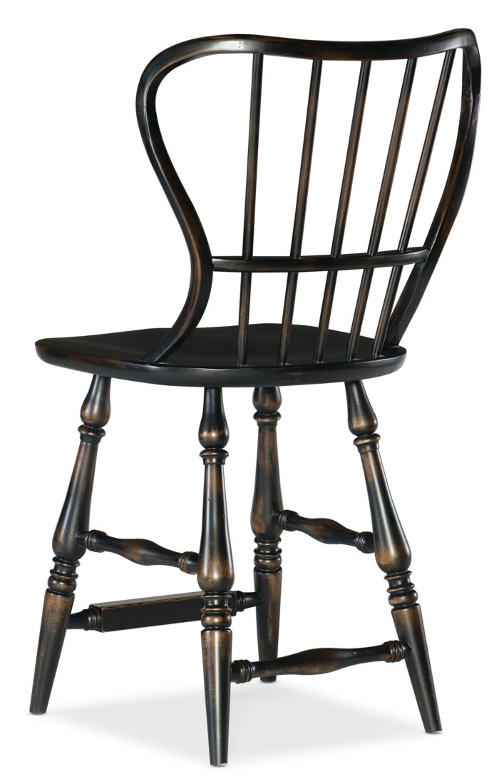 CiaoBella Ciao Bella Spindle Back Counter Stool-Black - Image 3