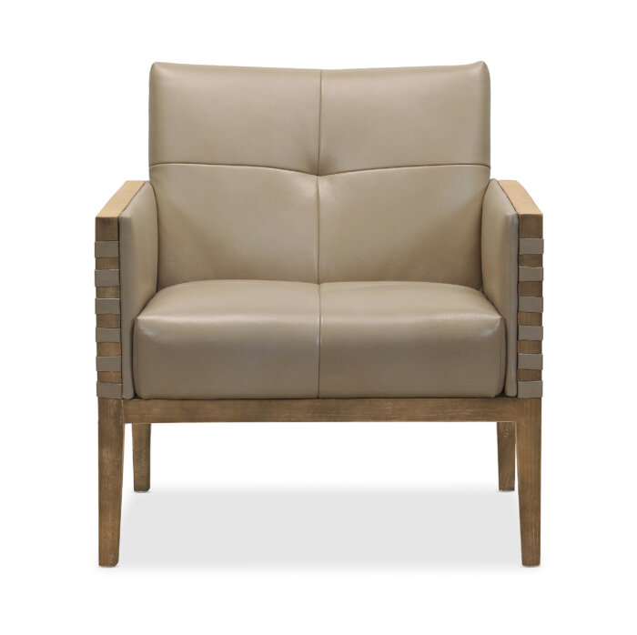 CC Carverdale Leather Club Chair w/Wood Frame - Image 4