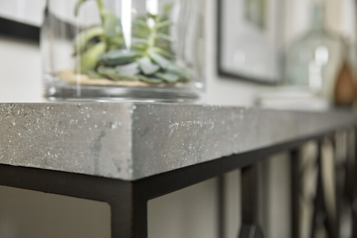 CiaoBella Ciao Bella Metal and Faux Concrete Console Table - Image 4