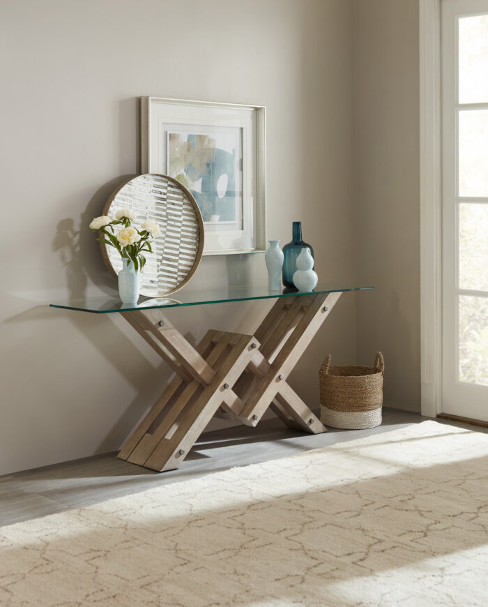 Affinity Affinity Glass Top Accent Console - Image 2