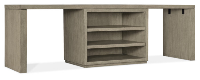 LinvleFals Linville Falls 96" Desk with Centered Open Desk Cabinet