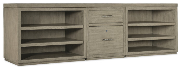 LinvleFals Linville Falls 96" Credenza with File and Two Open Desk Cabinets Credenza