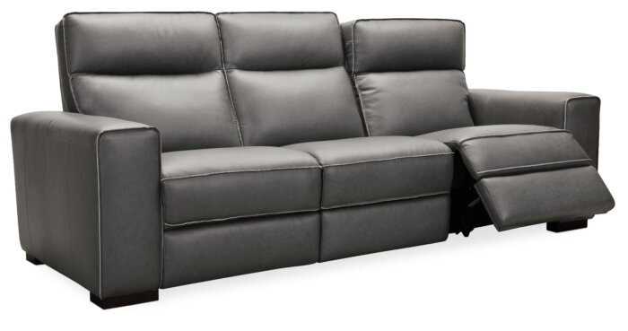MS Braeburn Leather Sofa w/PWR Recline PWR Headrest