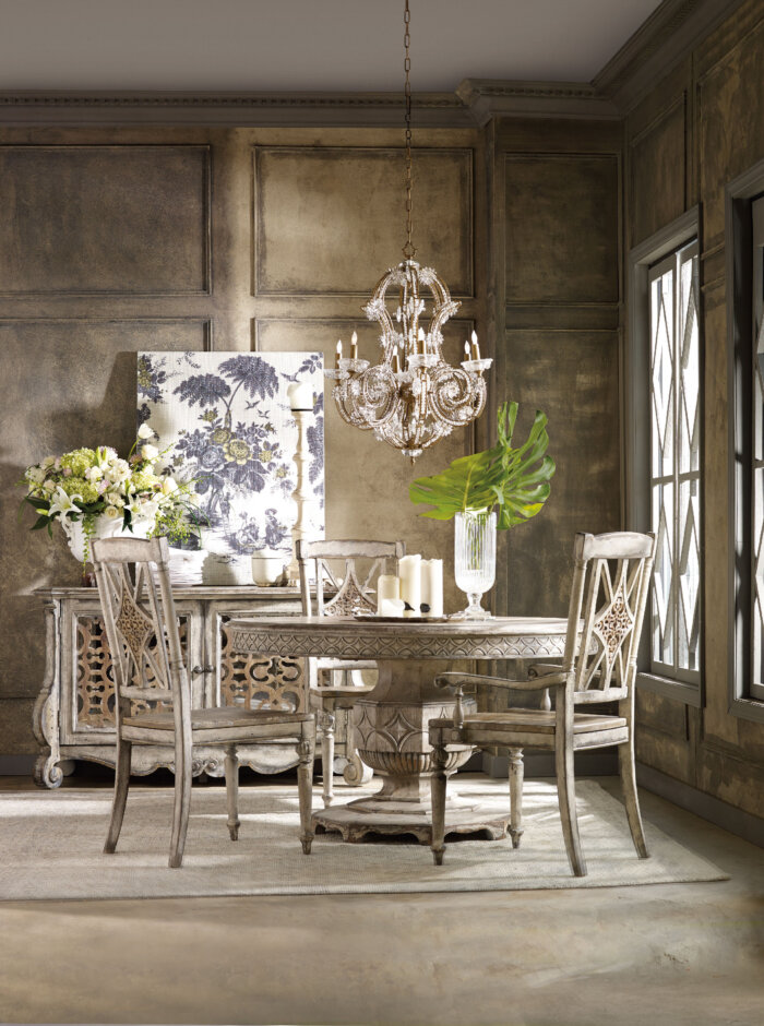 Chatelet Chatelet Round Dining Table with One 20'' Leaf - Image 2