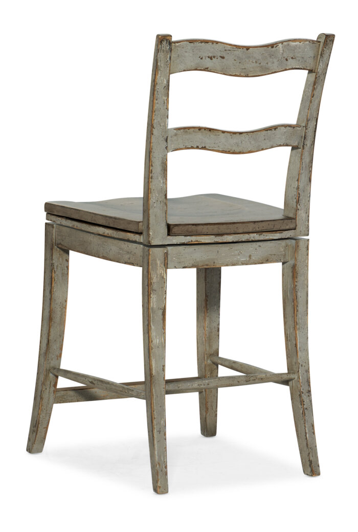 Alfresco Alfresco La Riva Ladder Back Swivel Counter Stool - Image 3