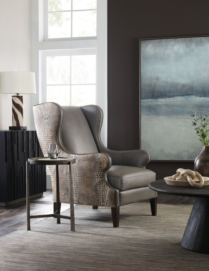CC Club Chair w/ Faux Croc - Image 2