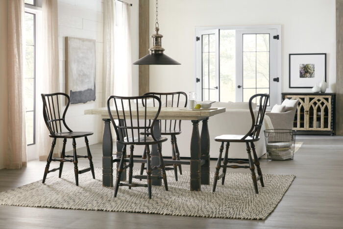CiaoBella Ciao Bella Spindle Back Counter Stool-Black - Image 2