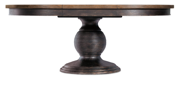 Americana Americana Round Pedestal Dining Table w/1-22in leaf - Image 5