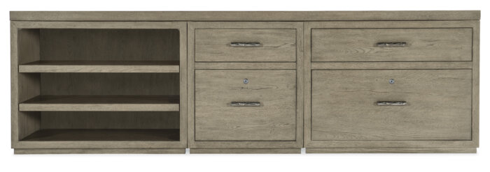 LinvleFals Linville Falls 96" Credenza with File, Lateral File and Open Desk Cabinet - Image 3