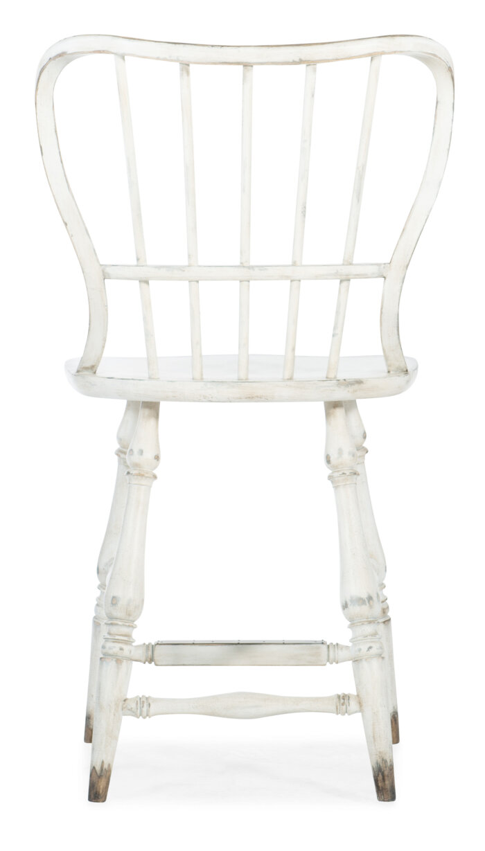 CiaoBella Ciao Bella Spindle Back Counter Stool-White - Image 2