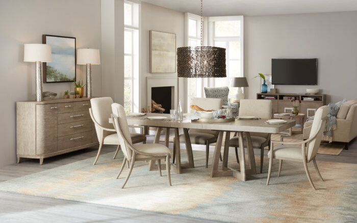 Affinity Affinity 78in Rectangle Pedestal Dining Table w/2-18in Leaves - Image 2