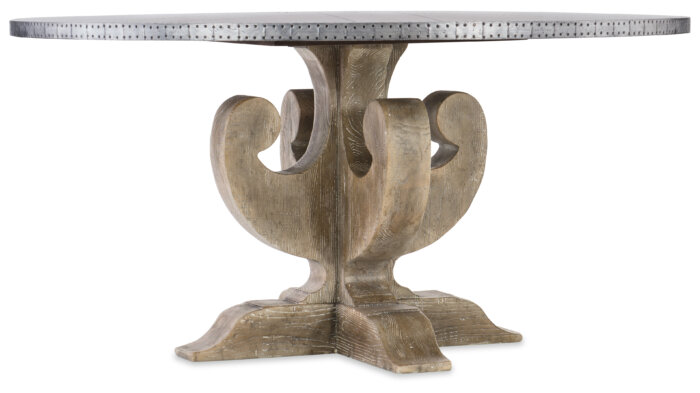 Boheme Boheme Ascension 60in Zinc Round Dining Table