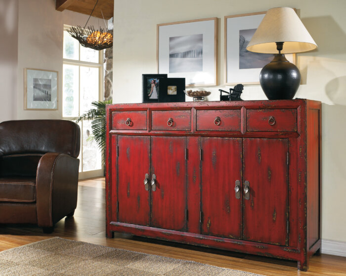 500-50 58'' Red Asian Cabinet - Image 2