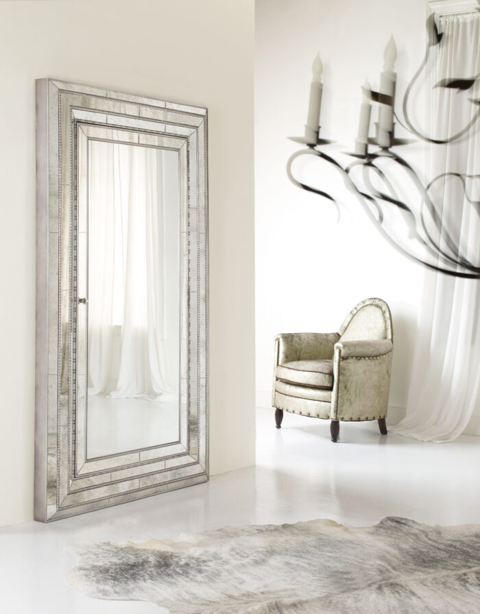Melange Melange Glamour Floor Mirror w/Jewelry Armoire Storage