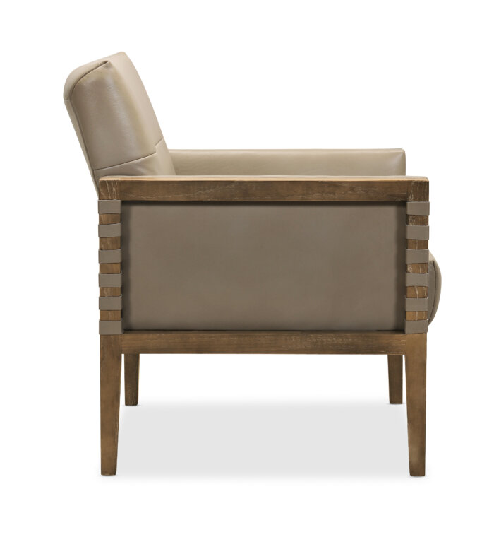 CC Carverdale Leather Club Chair w/Wood Frame - Image 3