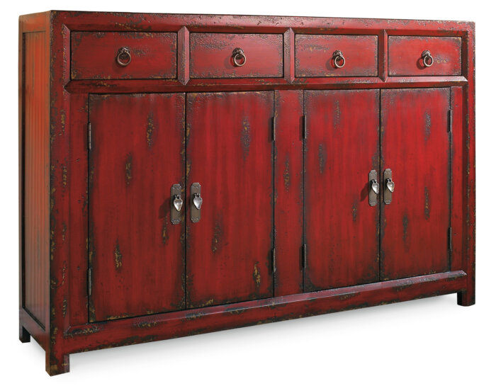 500-50 58'' Red Asian Cabinet