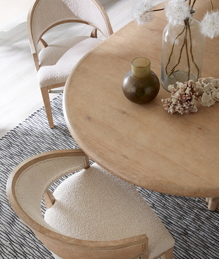 Retreat Retreat Pole Rattan Round Dining Table w/1-20in leaf - Image 5