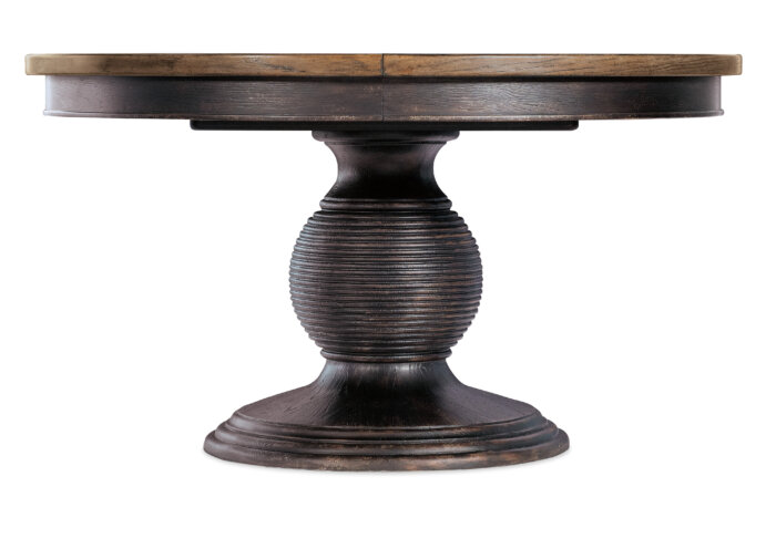 Americana Americana Round Pedestal Dining Table w/1-22in leaf - Image 4