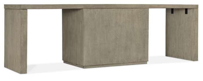 LinvleFals Linville Falls 96" Desk with Centered Open Desk Cabinet - Image 2