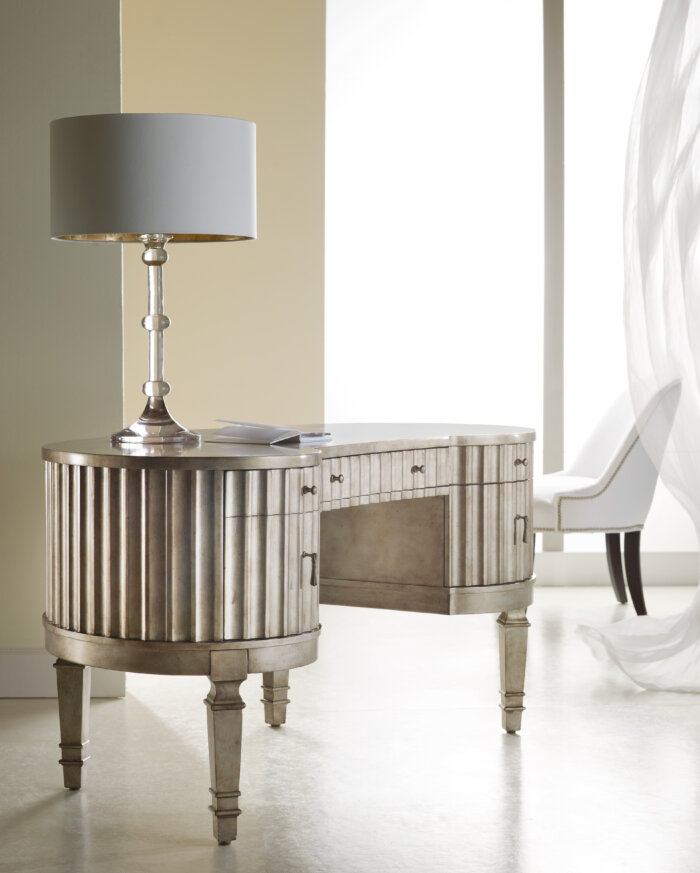 Melange Melange Fluted Kidney Desk - Image 2