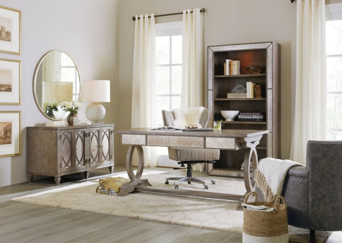 1641-10 Rustic Glam Bookcase - Image 4